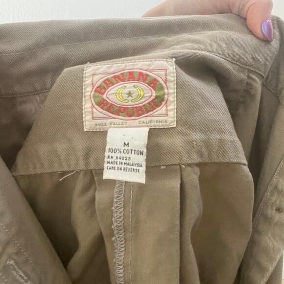 Vintage 1990's Banana Republic Khaki Utility Romper - Picture 8 of 8